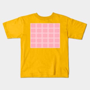 A mosaic in pink lines colors Kids T-Shirt